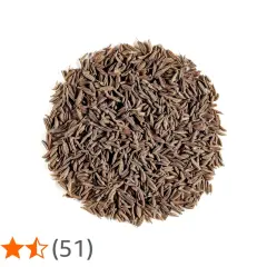 En hög med bruna, avlånga spiskumminfrön (cumin seeds svenska).