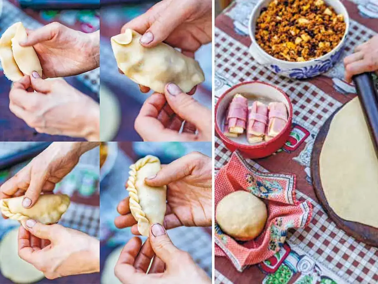 Steg-f&ouml;r-steg hur man g&ouml;r empanadas. Deg formas och fylls med en smakrik blandning. Perfekt f&ouml;r ett empanadas recept!