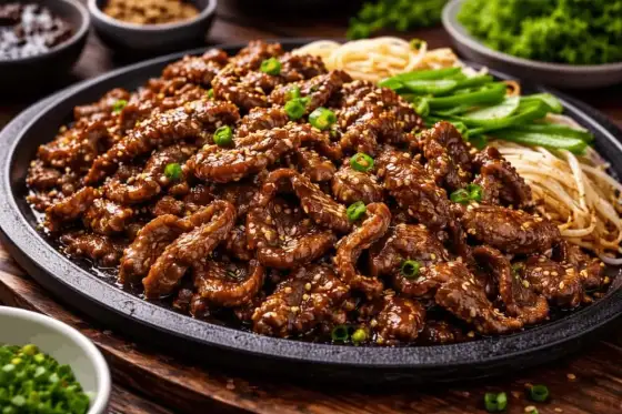 Bulgogi-recept med saftigt kött och koreanska tillbehör