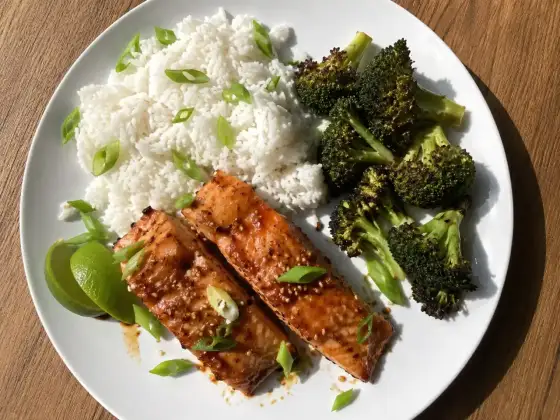 Asiatisk lax med soja, ingefära och lime